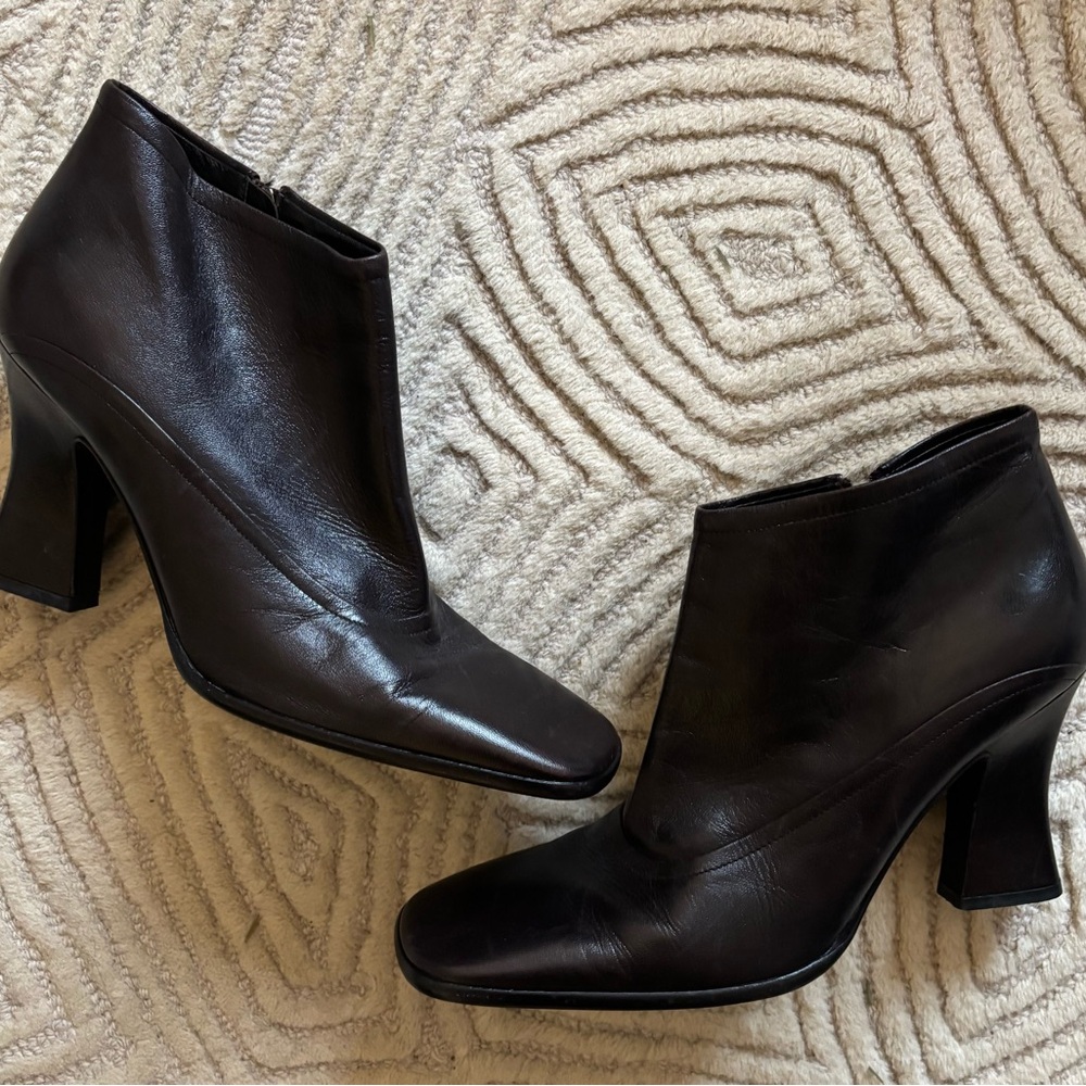 Vintage Prada Chocolate Brown leather boots